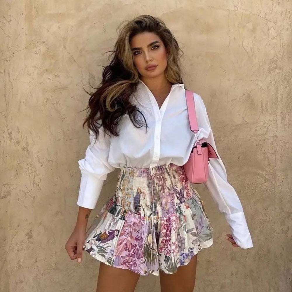 NWT ZARA FLORAL PRINT SHORTS